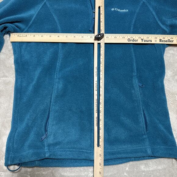 Columbia Jacket Women’s Size Medium Blue Full Zip Pocket Fleece Mock Neck - Picture 5 of 10